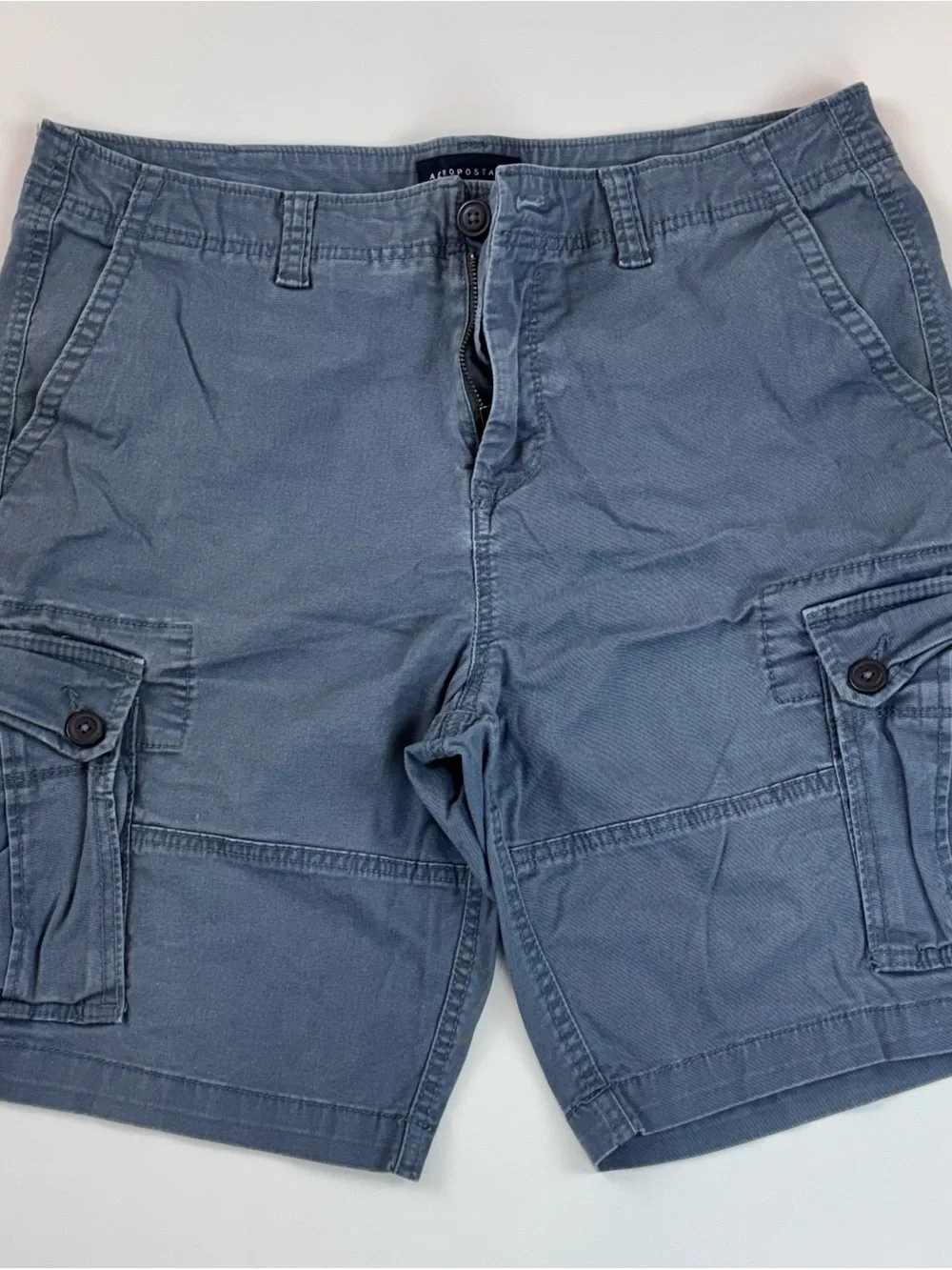 Aeropostale Cargo Shorts Blue Gray Size 34